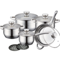 1276966-1 12-piece saucepan set with glass lid - Royalty Line