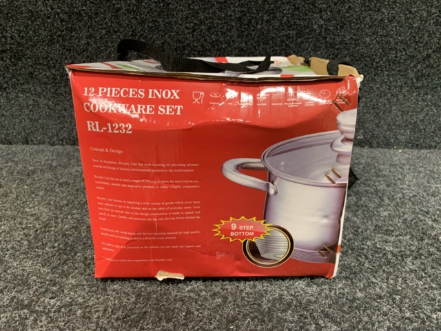 1276966-5 12-piece saucepan set with glass lid - Royalty Line