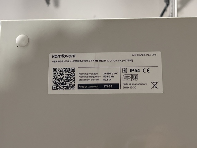 1269746-14 Ventilation system Komfovent Verso Pro -2019