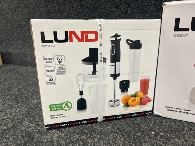 1279295-4 Vacuum sealer, cotton candy machine & hand blender, Lund