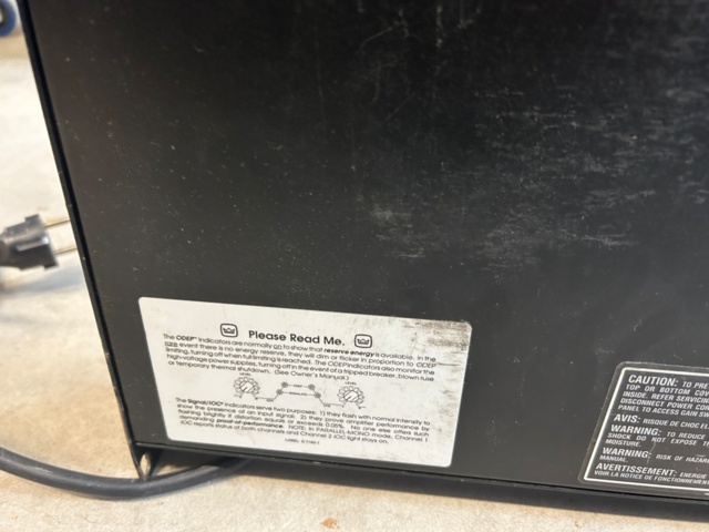 1250776-5 Amplifier Crown Macro-Tech 2400