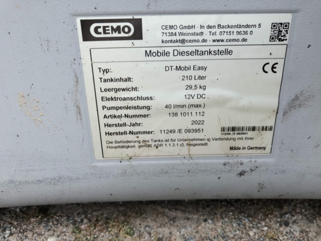 1267167-12 Cemo fuel tank