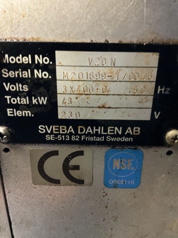 1206947-6 Bakery oven Sveba Dahlen V20N