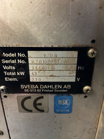 1206947-8 Bakery oven Sveba Dahlen V20N