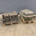 1283300-1 2 pallets Light clinker blocks/retaining stones, Leca