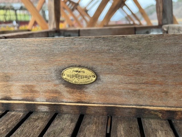 1255056-4 Teak table for outdoor dining, 10 pieces, Jutlandia