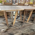 1255056-6 Teak table for outdoor dining, 10 pieces, Jutlandia