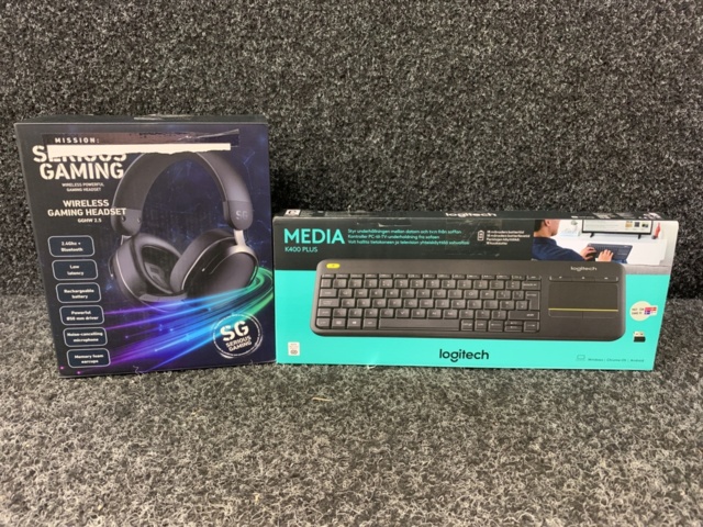 1281776-4 Wireless gaming headset Mission SG & Wireless keyboard Logitech