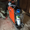 1249259-1 Welding with hose package and gas bottle - Kemppi Kempomat 1800