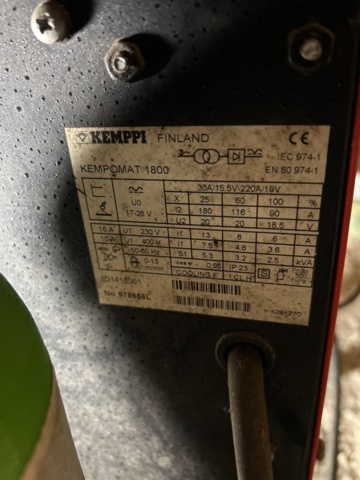 1249259-6 Welding with hose package and gas bottle - Kemppi Kempomat 1800