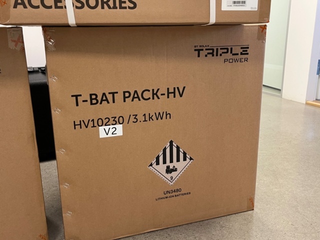 1254943-7 Battery system, Solax Triple Power, 6.2 kWh