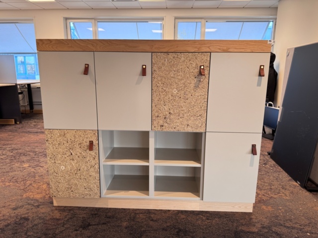 1240781-1 Two storage cabinets R3 Work.Locker, W160 x H140 x D40 cm