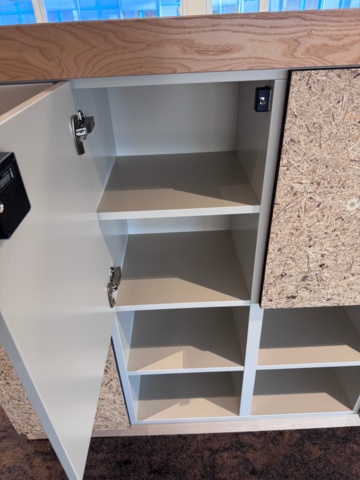 1240781-7 Two storage cabinets R3 Work.Locker, W160 x H140 x D40 cm