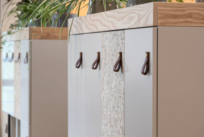 1240781-3 Two storage cabinets R3 Work.Locker, W160 x H140 x D40 cm