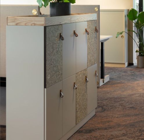 1240781-2 Two storage cabinets R3 Work.Locker, W160 x H140 x D40 cm