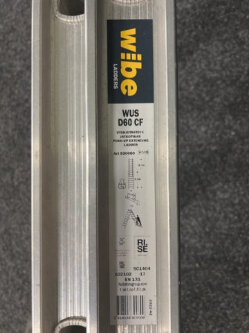 1285697-5 Extension ladder Wibe WUS D60 CF 5.7m