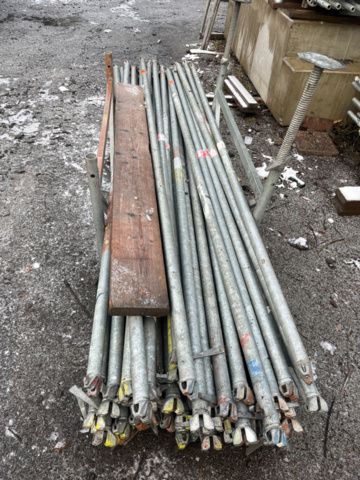 1285738-13 Modular scaffolding – About 1,400 parts (Horizontals, Spiers, U-beams and Steel plank)