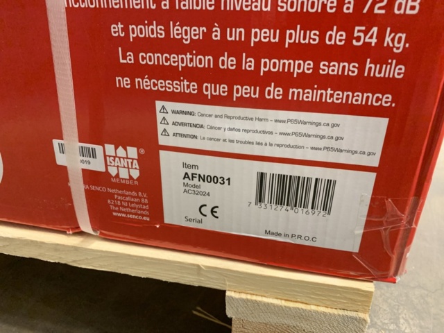 1285990-9 Compressor Senco AC32024 low noise oil-free 10 bar 24l 230/min