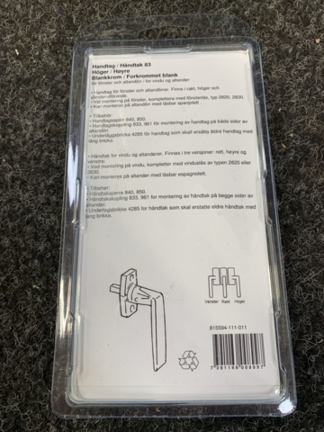 1286020-3 Handle, handle lock, pull handle, Assa Abloy