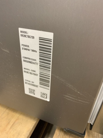 1281826-8 Refrigerator Samsung RR39C7BG7S9