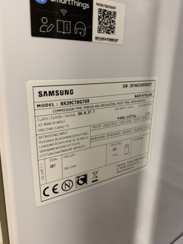 1281826-22 Refrigerator Samsung RR39C7BG7S9