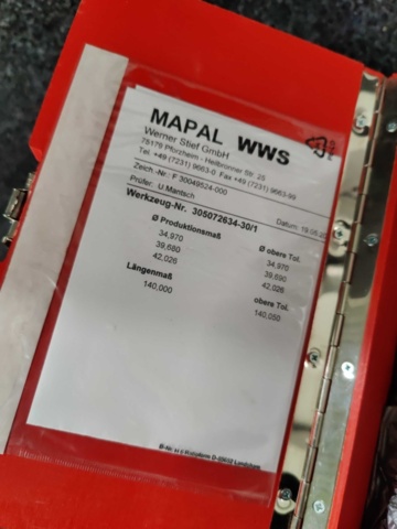 1279724-35 Cutting tools Mapal and Sandvik