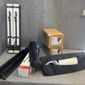1240590-1 Fotopaket med 4 ljusstativ, 2 kamerastativ, 2 videolampor och 2 softboxar