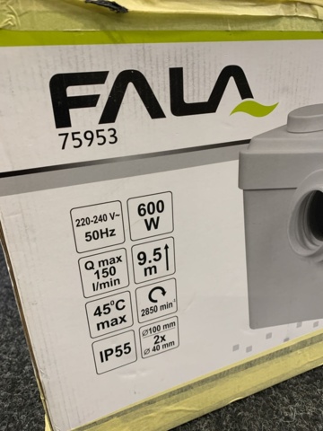 1287362-3 Sewage pump Fala 75953 600W