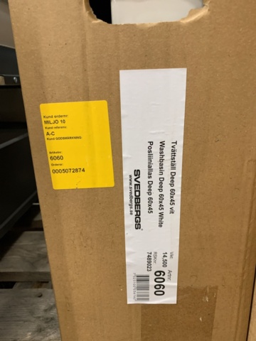 1287945-4 Commode Svedbergs 60x45 with wash basin & mirror cabinet