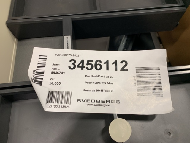 1287945-5 Commode Svedbergs 60x45 with wash basin & mirror cabinet