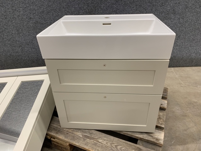1287945-6 Commode Svedbergs 60x45 with wash basin & mirror cabinet