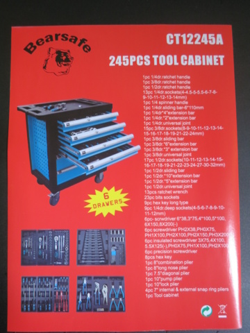 1288449-5 Tool trolley Bearsafe CT12245A, with tools