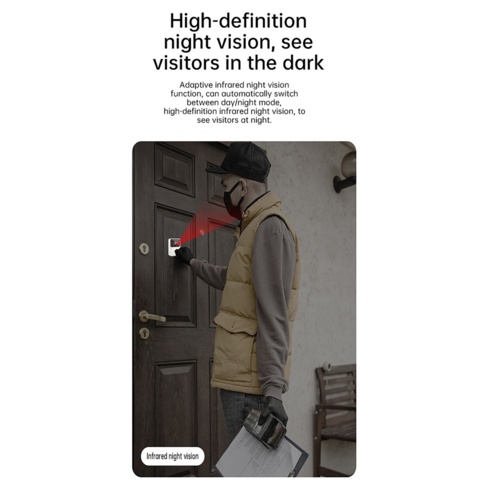 1288483-3 Tuya Smart Doorbell, WiFi Camera, Two-Way Audio Call, Pet Monitor - Shipping Included