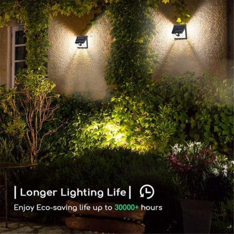 1288532-4 5 pcs LED garden lamp for wall, motion sensor, solar cell charging - Shipping included