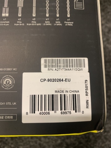 1283028-3 Power supply Corsair RMe Series RM1000e PSU