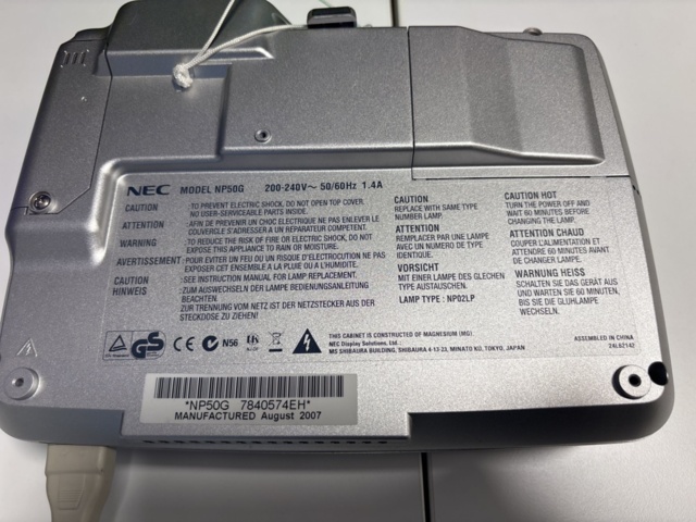 1290294-4 Projector NEC NP50G