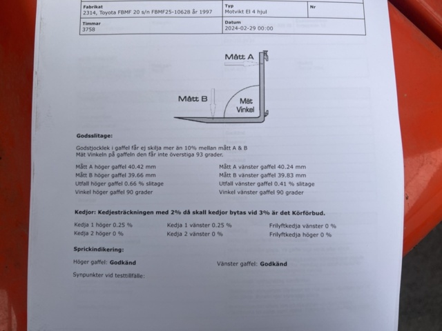 1245150-18 Electric forklift Toyota FBM 20 -1997