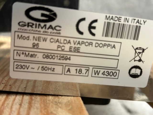 1225825-5 Coffee machine - Grimac New Cialda Vapor Doppia (Repair item)