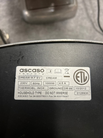 1225829-9 Espresso machines 3 pcs - Ascaso (Repair object)