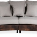1292600-1 Western 4-sits svängd soffa - Vintage / Beige