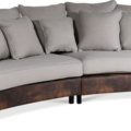 1292600-3 Western 4-sits svängd soffa - Vintage / Beige