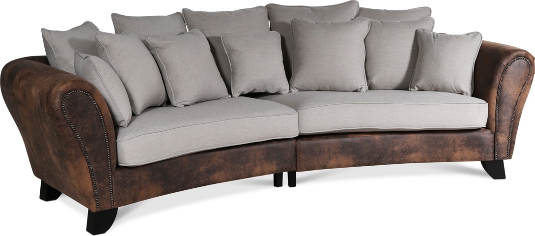 1292600-3 Western 4-sits svängd soffa - Vintage / Beige