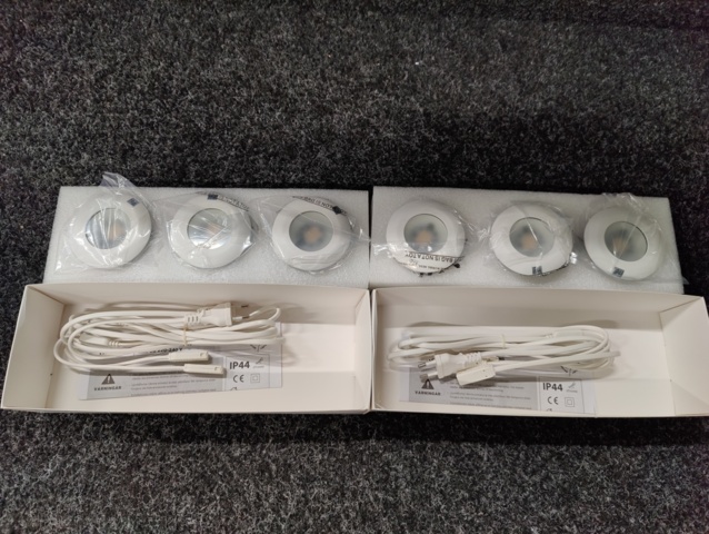 1293064-4 6 downlights IDA Utabo LED IP44 2700K
