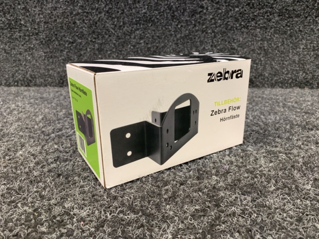 1293403-1 20 st Hörnfästen Zebra Flow, svart