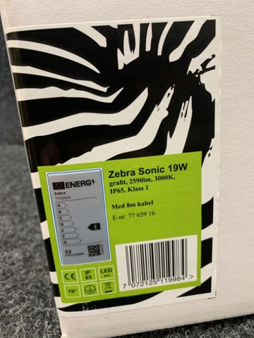 1293469-4 2 pcs Spotlight Zebra Sonic LED 19W 3000K Graphite