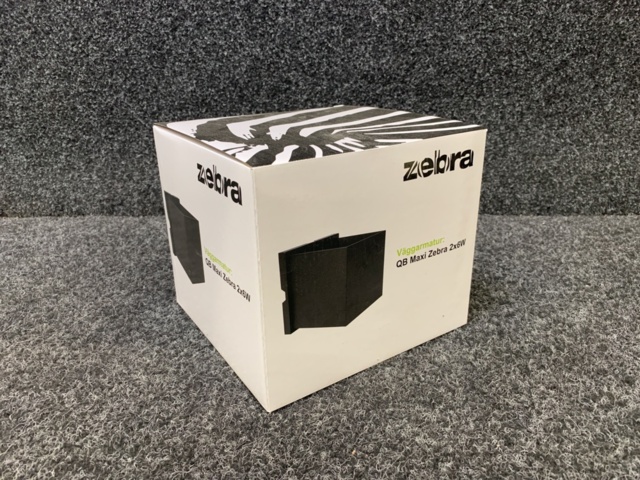 1294261-1 6 wall luminaires Zebra QB Maxi LED 2x6W Twilight relay, black