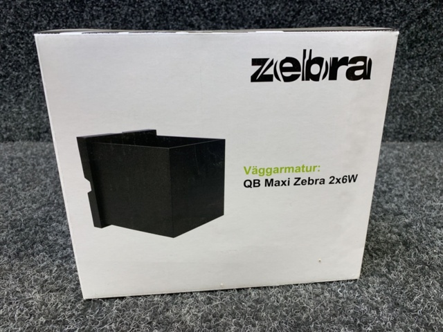 1294261-5 6 wall luminaires Zebra QB Maxi LED 2x6W Twilight relay, black