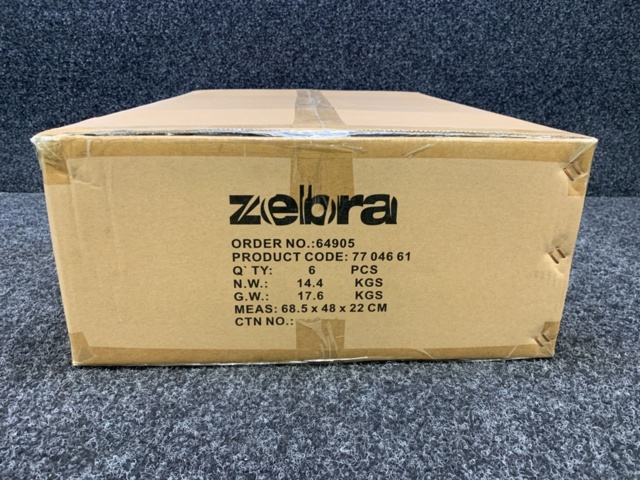 1294261-16 6 wall luminaires Zebra QB Maxi LED 2x6W Twilight relay, black