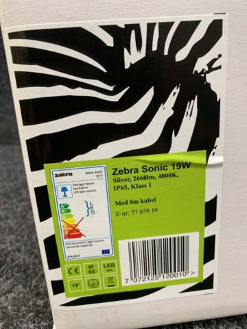 1294273-3 2 pcs Spotlight Zebra Sonic LED 19W 4000K Silver