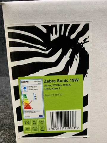 1294311-5 2 pcs Spotlight Zebra Sonic LED 19W 3000K Silver